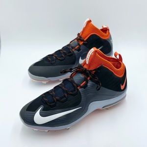Nike Air Max MVP Elite II 3/4 Baseball Cleat 684687-018,Black/Orange,Men's 13